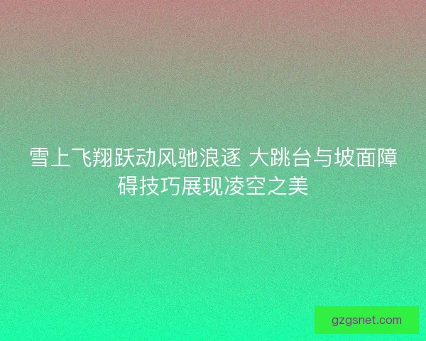 雪上飞翔跃动风驰浪逐 大跳台与坡面障碍技巧展现凌空之美